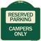 Signmission Designer Series Sign Campers Only, Green & Tan Heavy-Gauge Aluminum Sign, 18" x 18", G-1818-24289 A-DES-G-1818-24289 - alternate 1